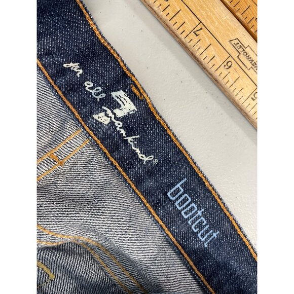 7 For All Mankind Bootcut Jeans Size 32 Mid Rise Blue Medium Wash Denim Western - Picture 3 of 7